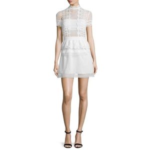 Self-Portrait
Sculpted Teardrop Peplum Dress, Off White